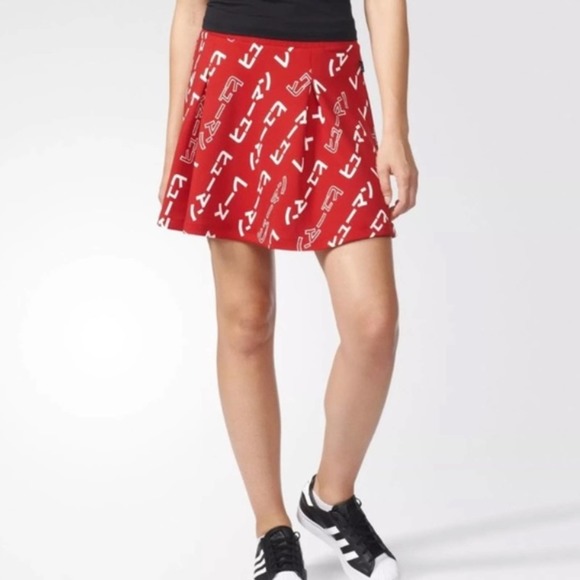 adidas Dresses & Skirts - Adidas Pharrell Williams Hu Red Mini Skirt size small